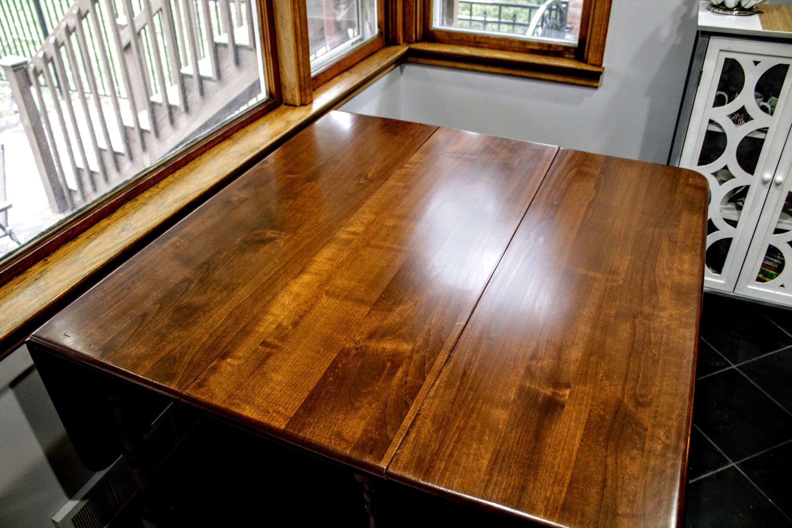 drop leaf table after refinishing