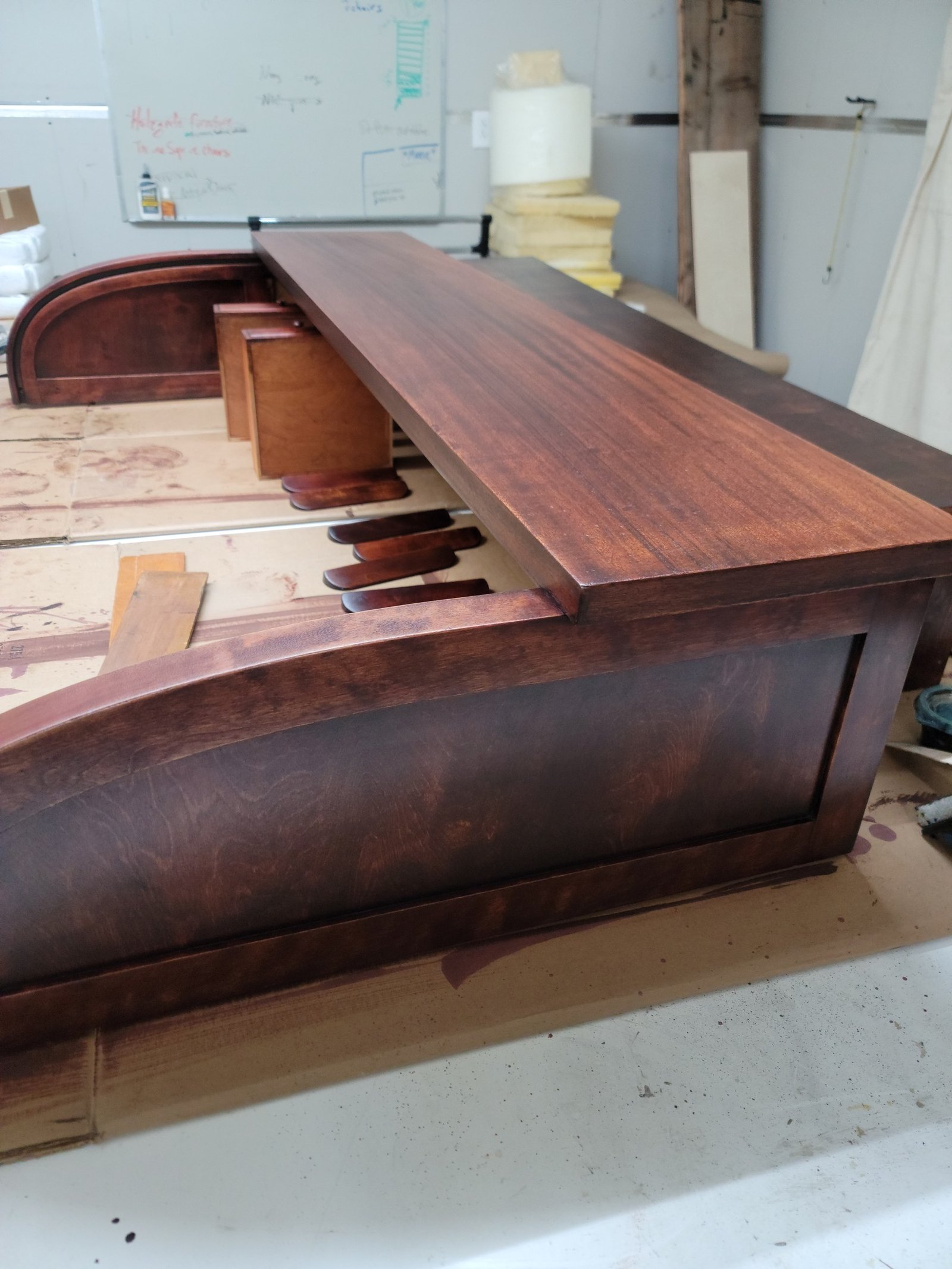 antique rolltop desk after open view