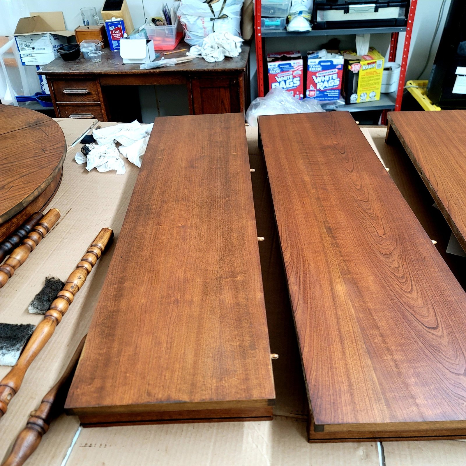 rolltop desk parts after refinishing