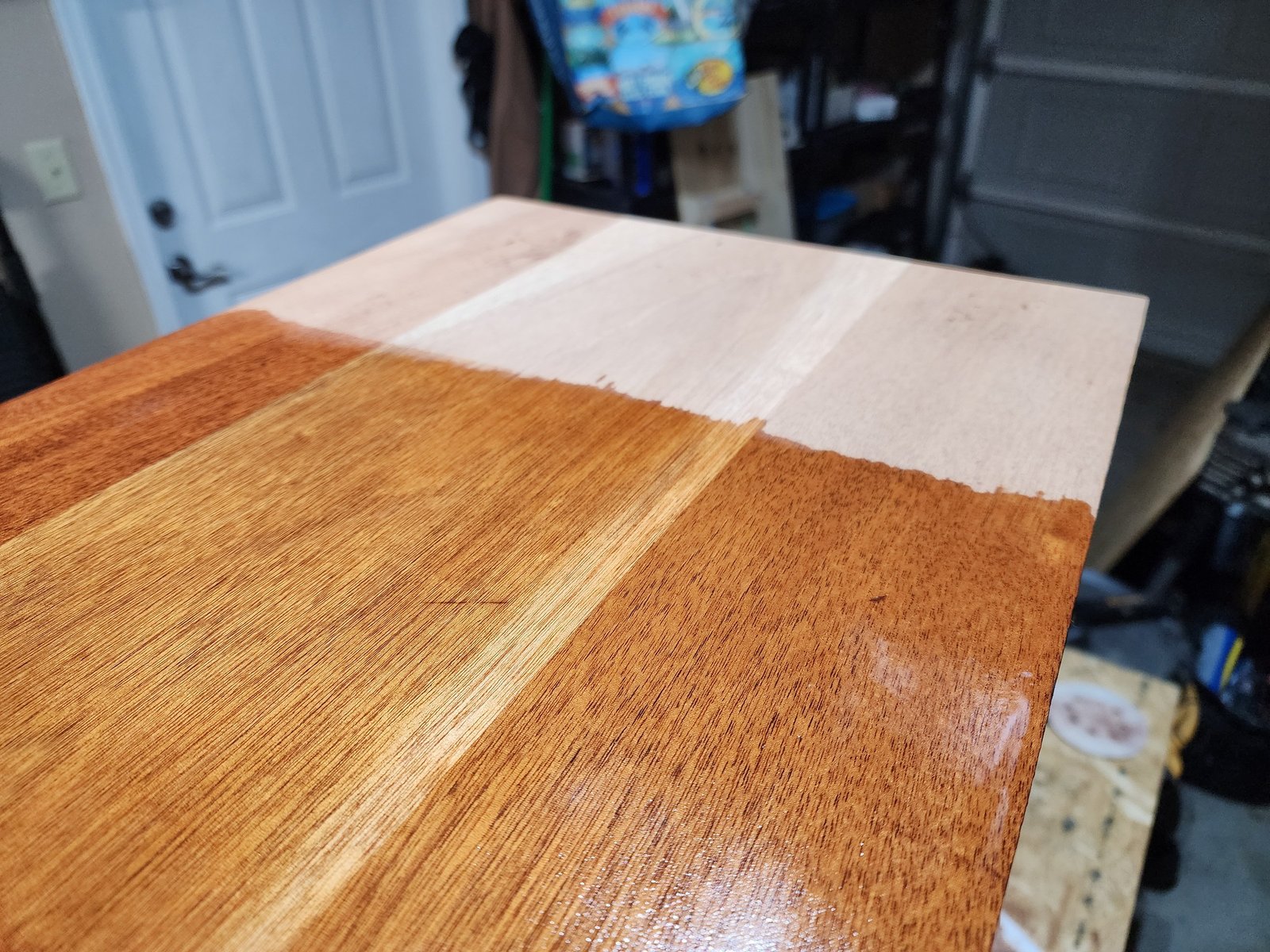 wood finish sample comparison
