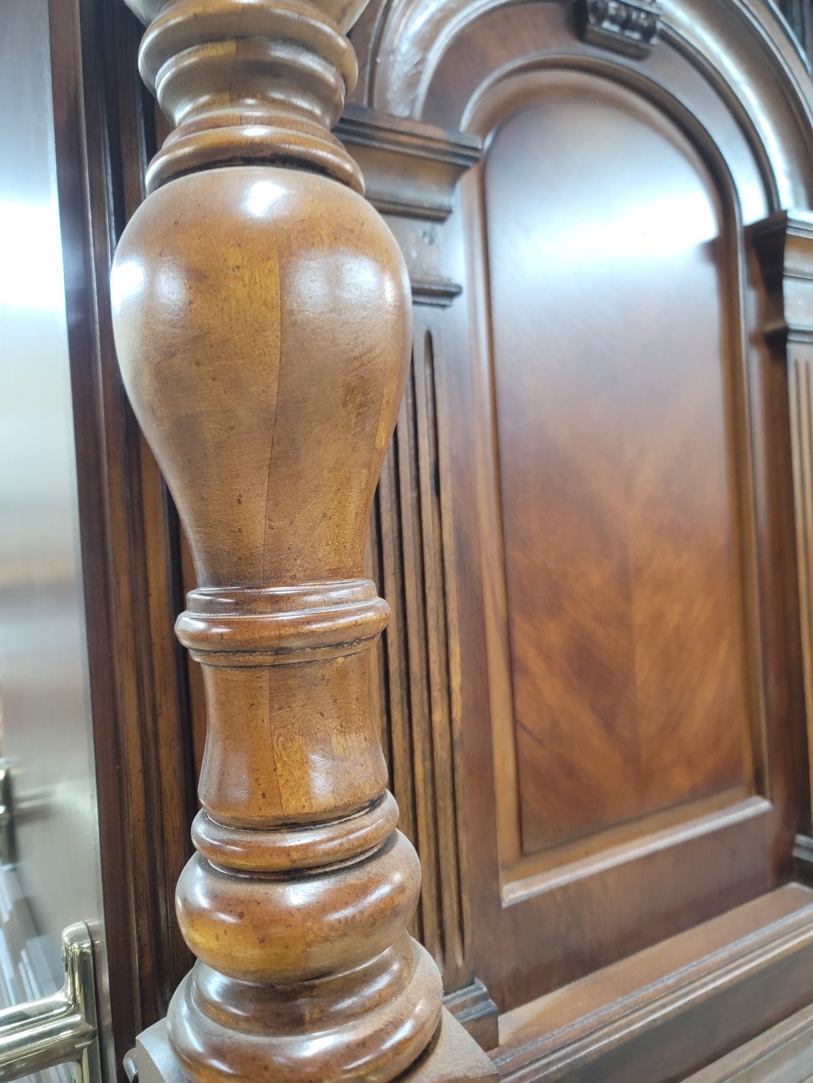 turned bedpost finish detail after