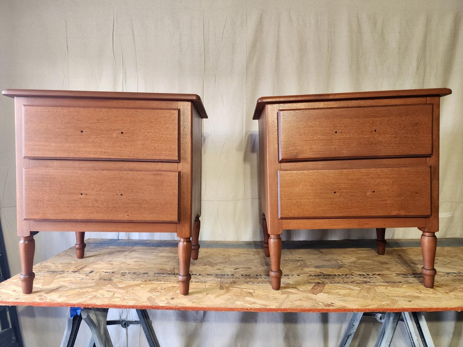 Pair of refinished nightstands